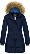Girls' Long Winter Coat Waterproof Warm Puffer Jacket Hooded Snow Parka