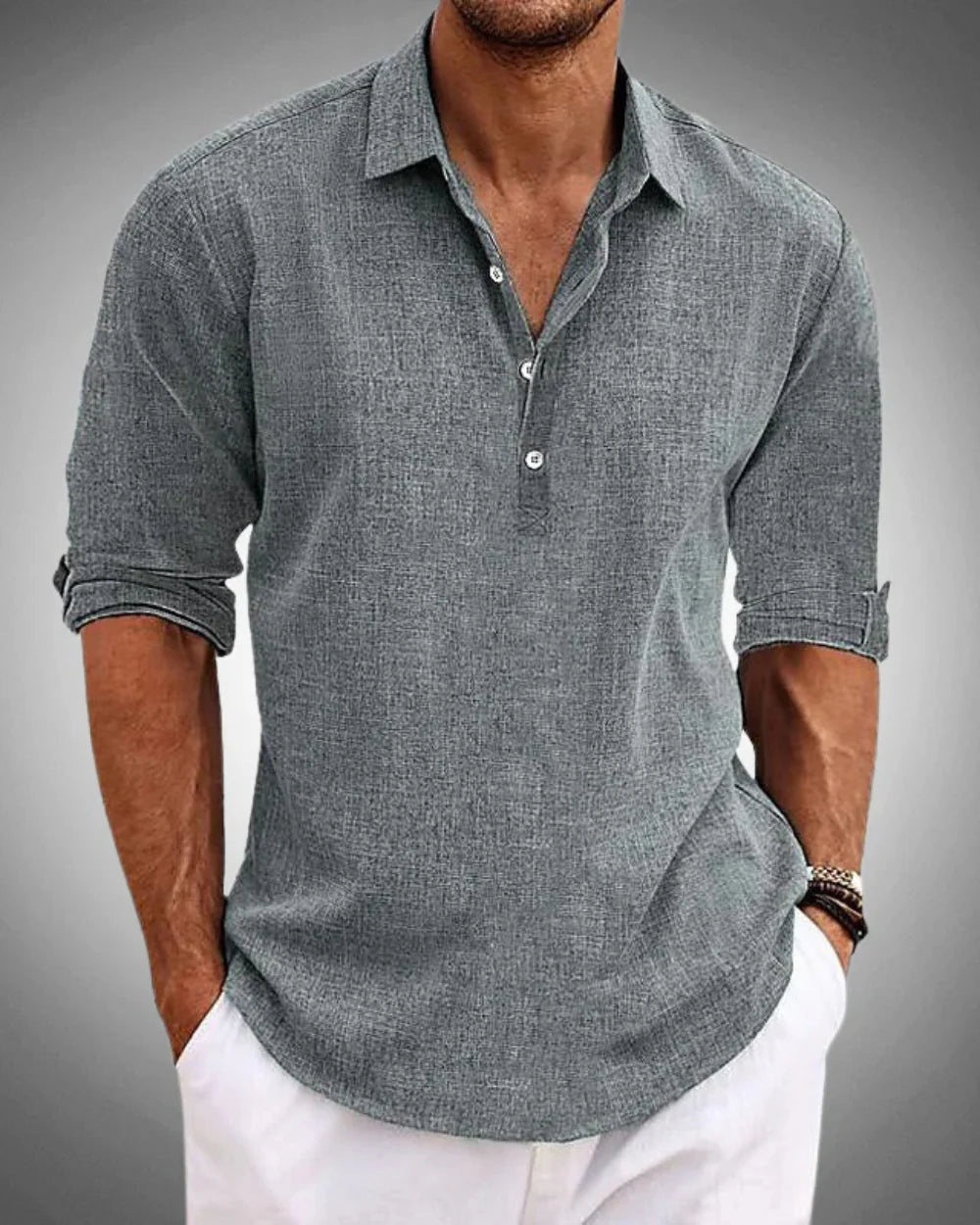 Mirelzo™ Camisa Clásica De Algodón Premium Elegante