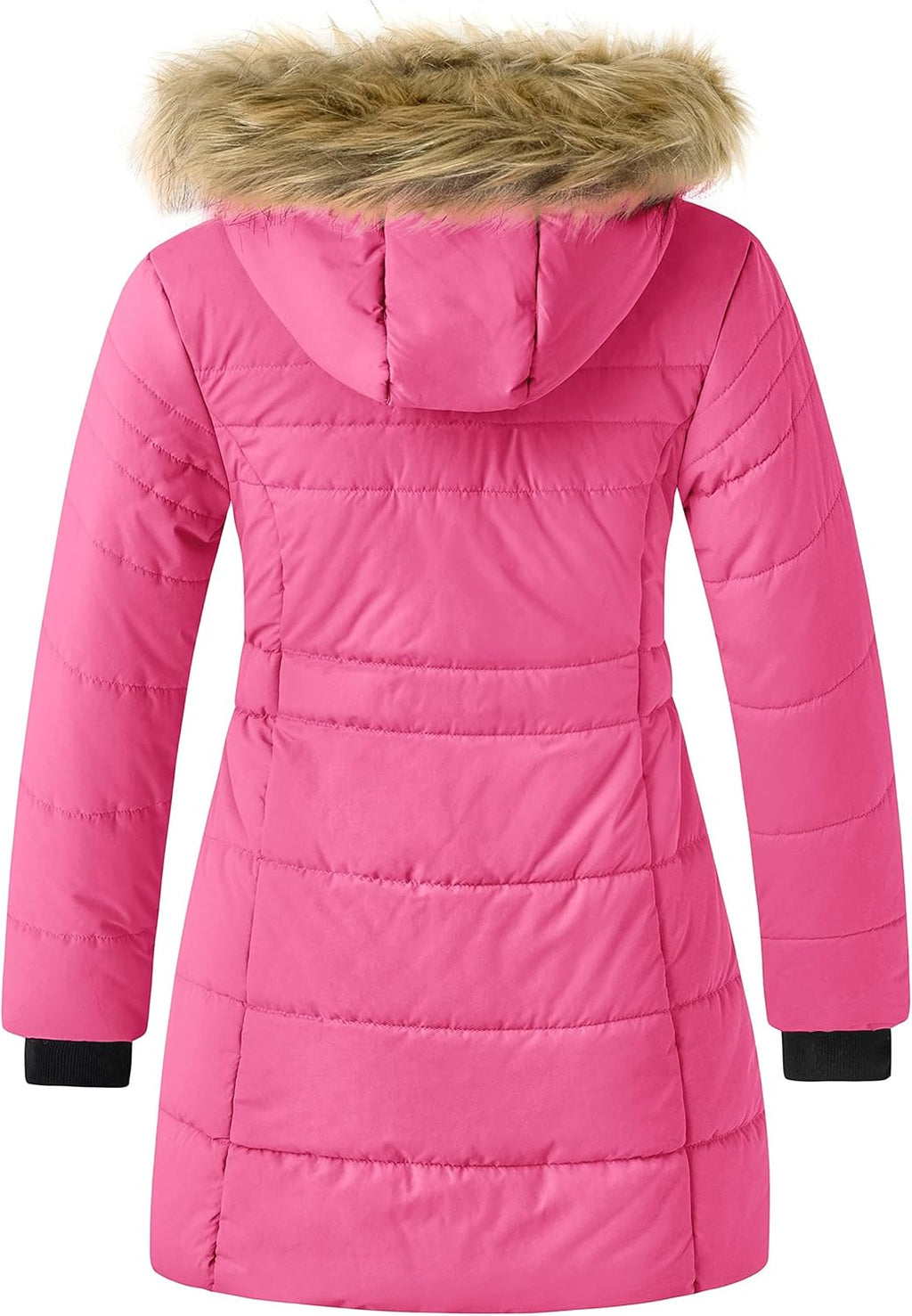 Girls' Long Winter Coat Waterproof Warm Puffer Jacket Hooded Snow Parka